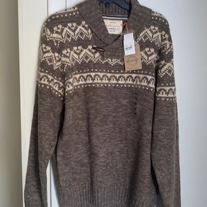 Brown Shawl Collar Sweater